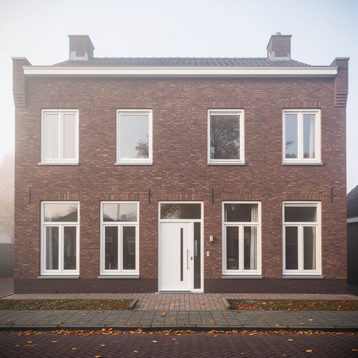 Stijlvolle kunststof kozijnen aan de voorgevel van een woning in Nijverdal