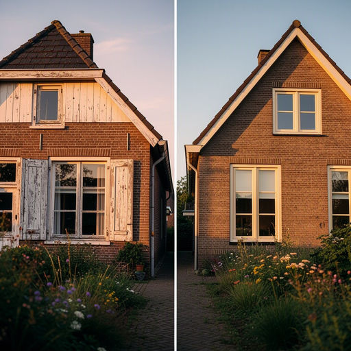 Vakman plaatst nauwkeurig kunststof kozijnen bij een huis in Nijverdal