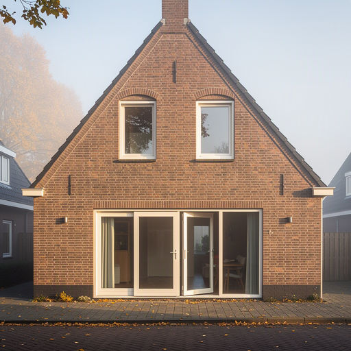 Witte kunststof hefschuifpui met HR++ glas in een rijtjeswoning