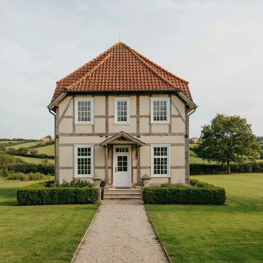Traditionele woning bij Hellendoorn met nieuwe witte kunststof kozijnen en uitzicht op de Sallandse Heuvelrug