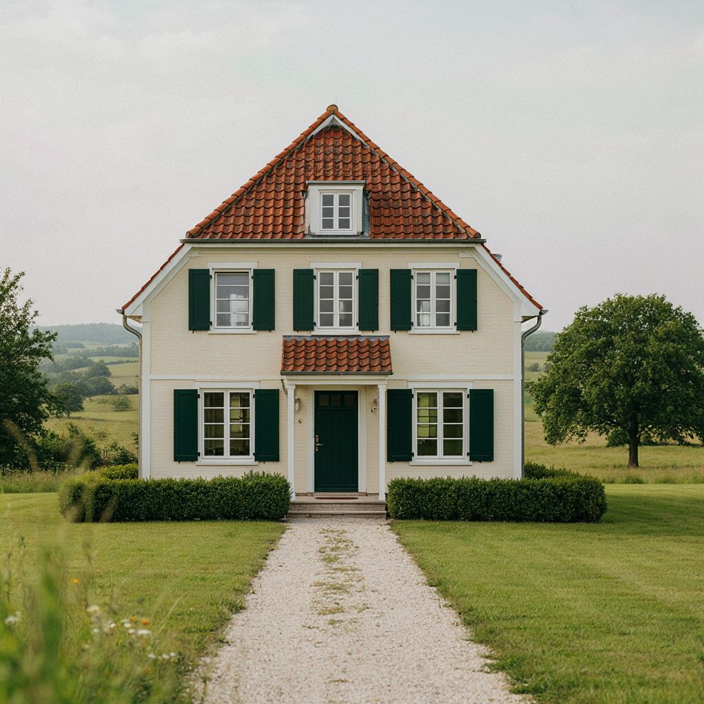 Vrijstaande woning in het groene Heino met strakke witte kunststof kozijnen en omliggend Sallands landschap
