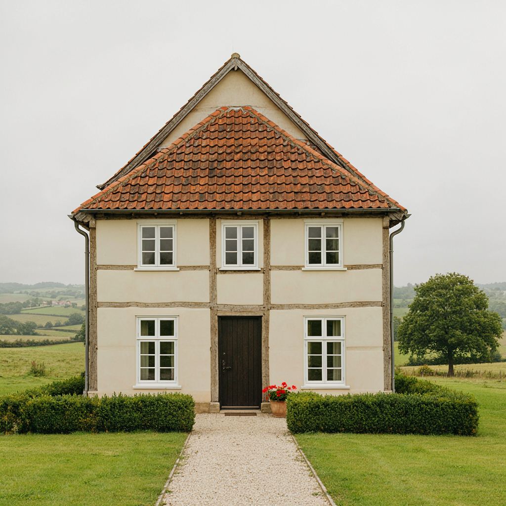 Traditionele woning in Olst uitgerust met hagelwitte kunststof kozijnen met zicht op het IJssellandschap